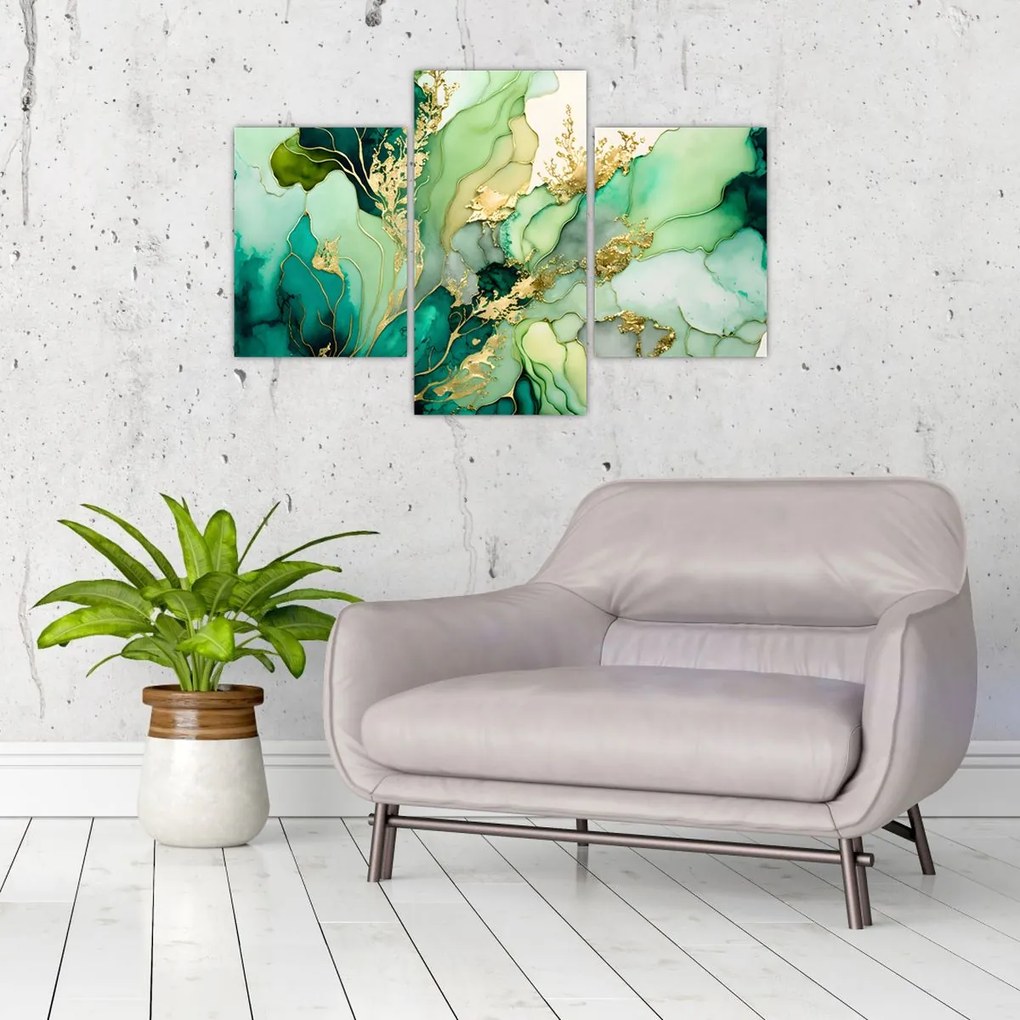 Tablou - Abstractizare verde (90x60 cm)