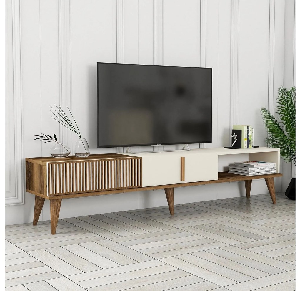 Masă TV/Dulap Tepeve (Nuc + crem) . 1095454