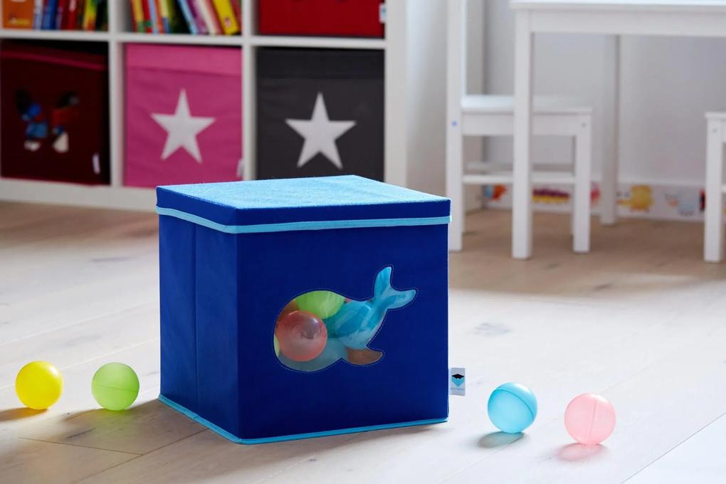 Cutie cu capac pentru depozitare albastru - Whale