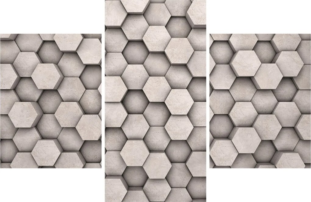 Tablou - Hexagoane design beton (90x60 cm)