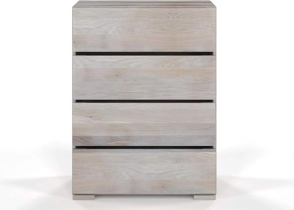 Comodă lemn masiv TerraCraft Stejar 3 Sertare, 80 × 45 × 108 cm - Stejar auriu