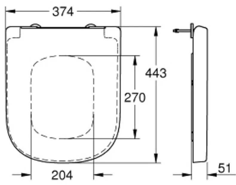 Set vas wc suspendat rimless cu capac Vortex , rezervor incastrat si clapeta alba Skate Air Grohe