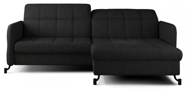 Canapea extensibila cu spatiu pentru depozitare, 225x105x160 cm, Lorelle R01, Eltap (Culoare: Negru pepit / Berlin 02)