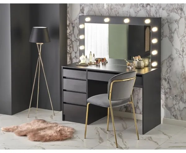 Masă de toaletă AMORIO neagră