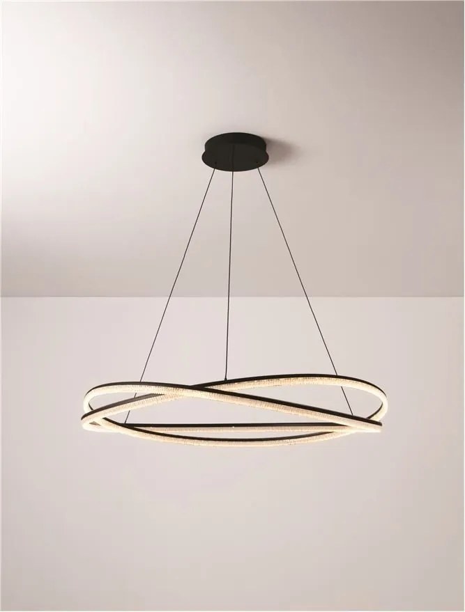 Lustra LED CCT moderna cu telecomanda OPEHLIA negru