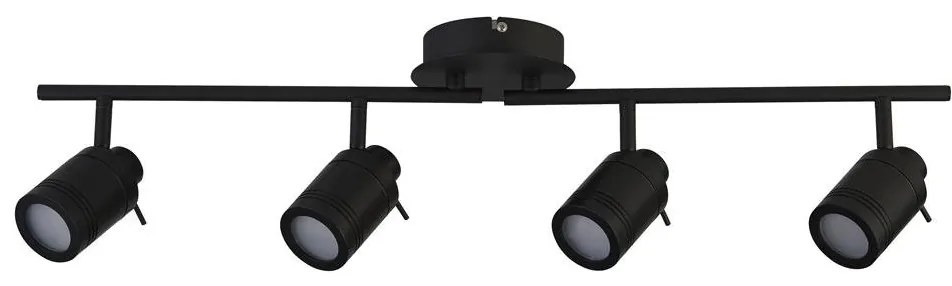 Plafoniera pentru baie cu spoturi directionabile IP44 Samson negru 4L