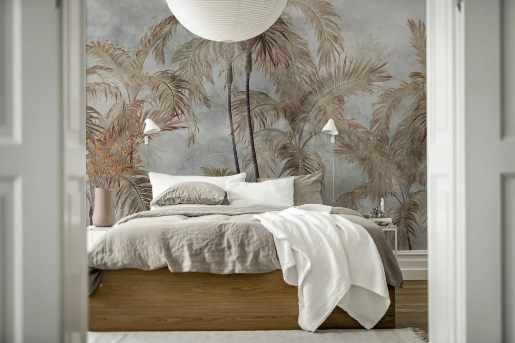 Tapet Palm Trees, Gray, Rebel Walls