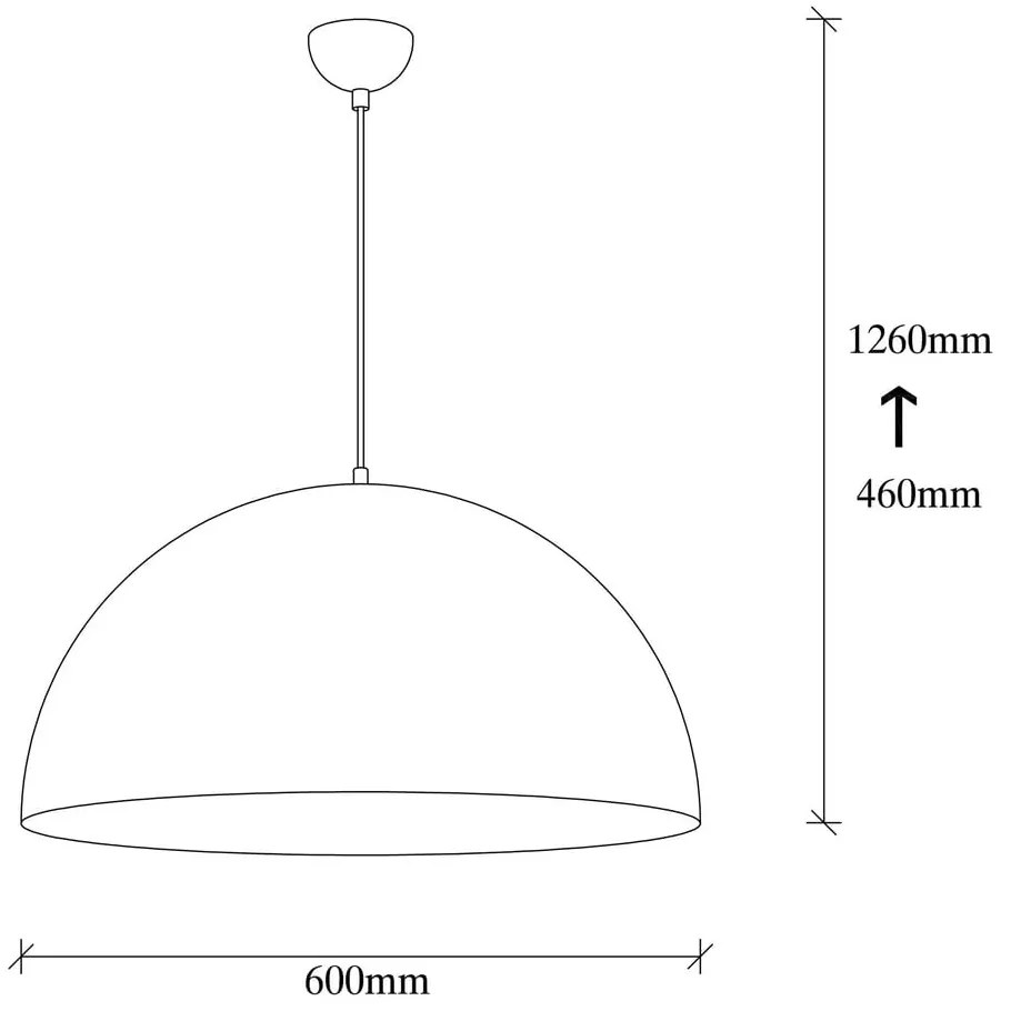 Lustră neagră cu abajur din metal ø 60 cm Sivano – Opviq lights