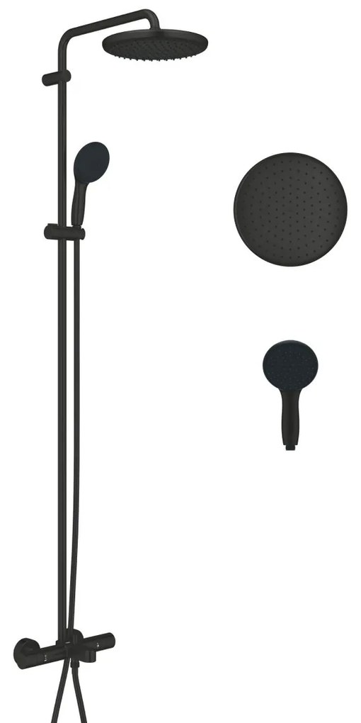 Grohe Vitalio Start System set de dus perete cu termostat da negru 269882431