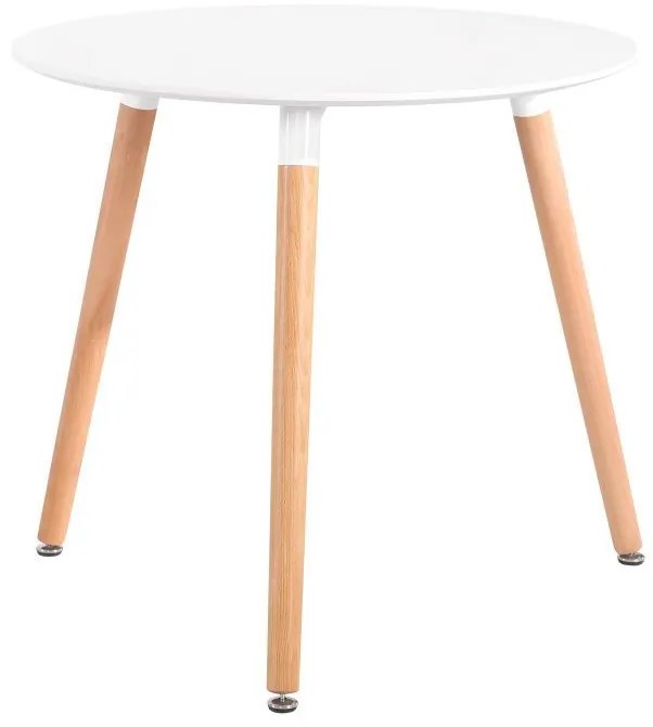 Masă rotundă ANELLO TRIPLE WHITE 80cm