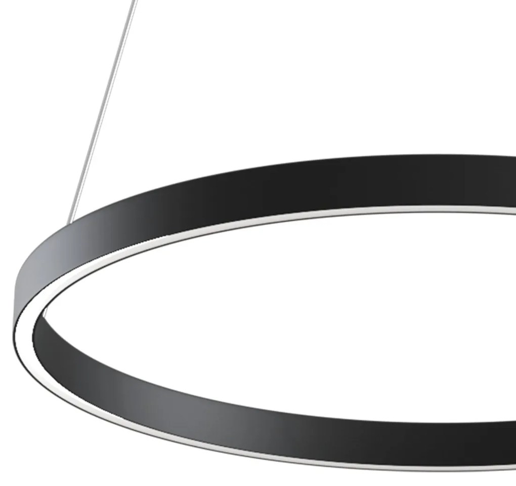Lustra suspendata LED design tehnic, diametru:60cm, Rim negru MYMOD058PL-L32B4K