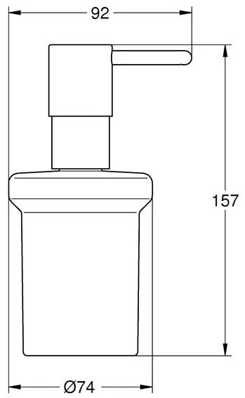 Dozator negru mat Grohe Essentials