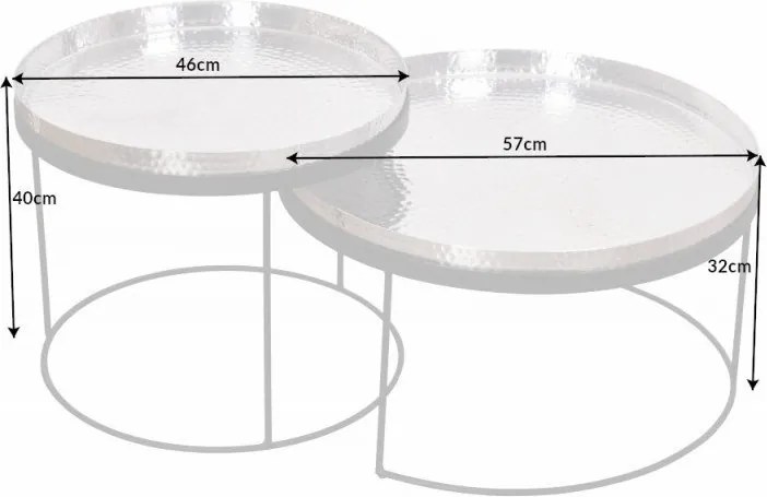 Set de 2 masute design industrial Elements