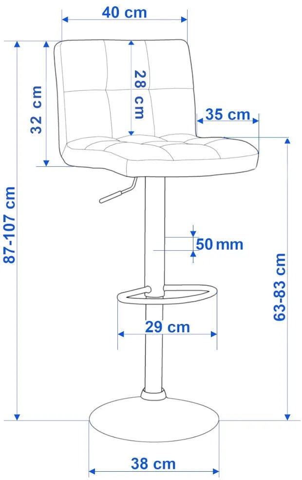 JAKS Scaun de bar arako crom velvet negru