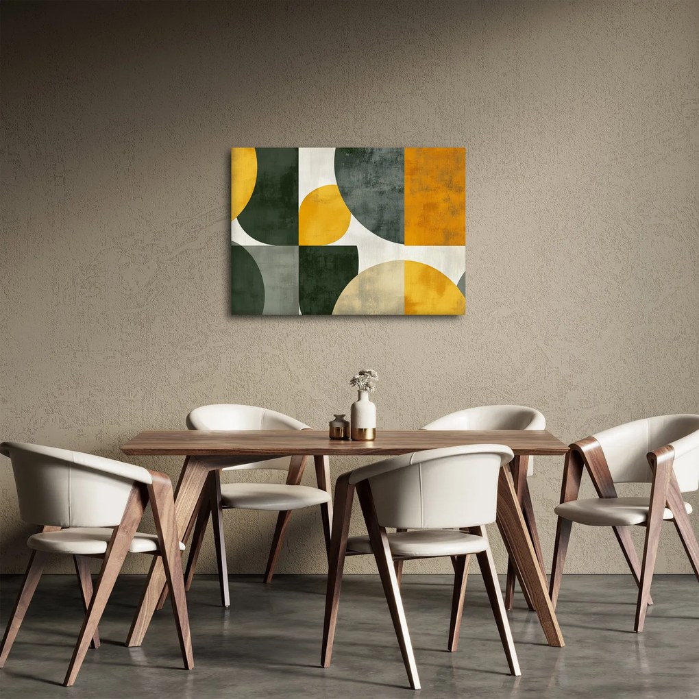 Tablou - Abstracție în culoare de măslin (70x50 cm)