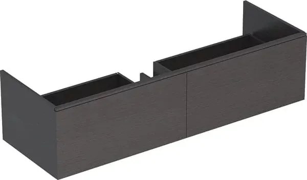 Dulap baza pentru lavoar suspendat Geberit Xeno2 gri 2 sertare 140 cm