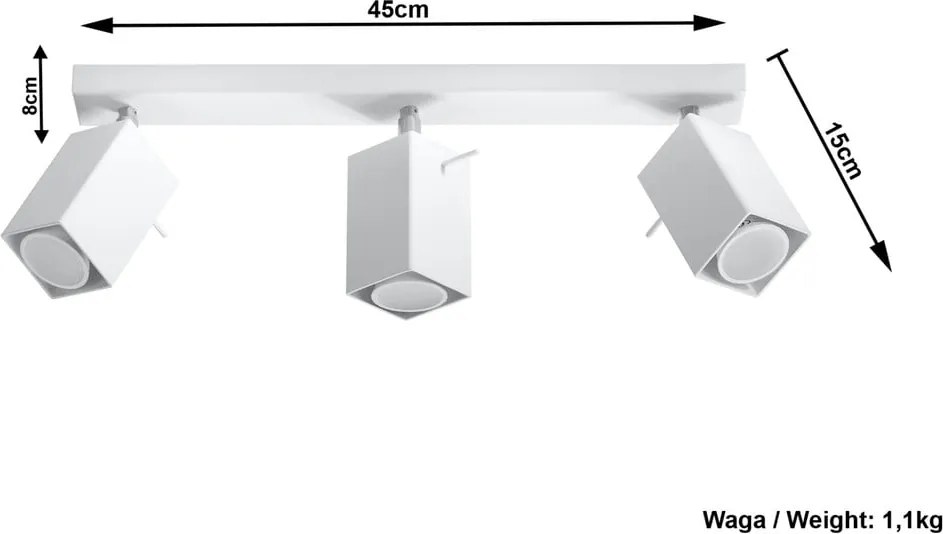 Plafonieră Sollux Toscana, alb