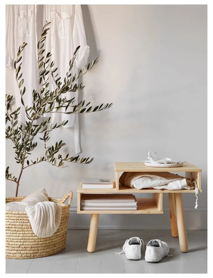 Măsuță de cafea din lemn de pin Karup Design Hako, natural