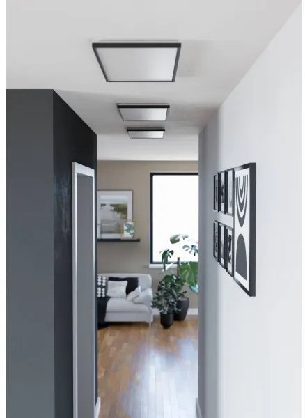 Plafonieră LED de exterior Eglo 901445 ROVITO 17,2W/230V 30x57 cm IP44 negru