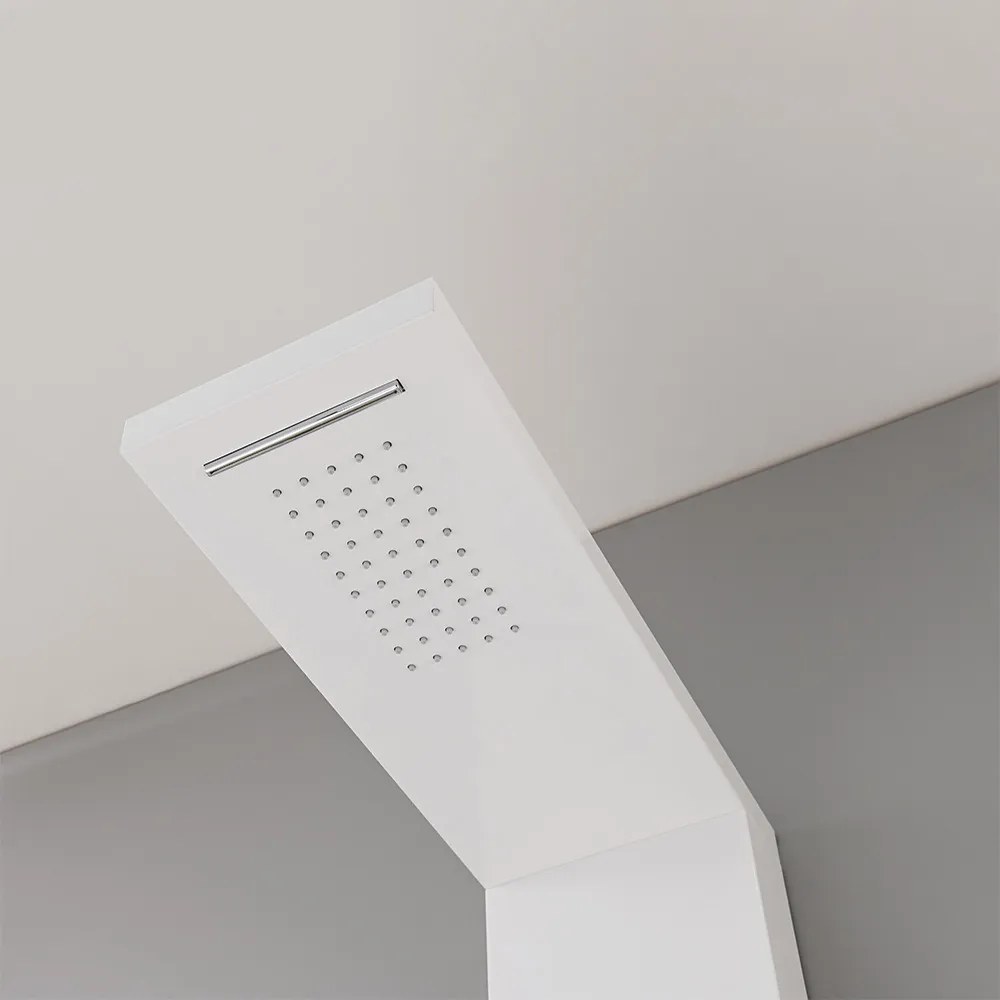 Panou de duș cu hidromasaj Malaga White