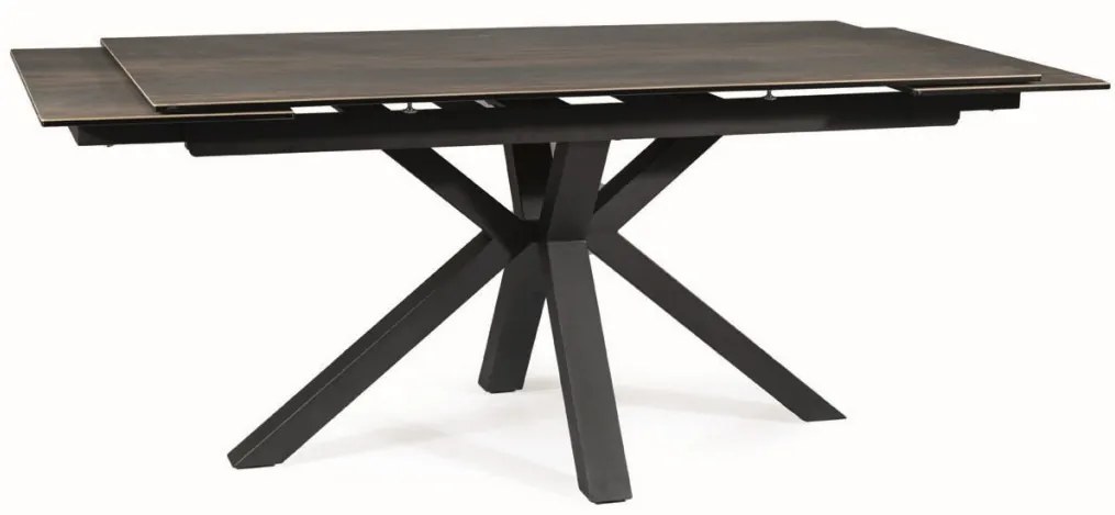 Masa extensibila Columbus Ceramic maro LEGNO/negru L160-240 cm