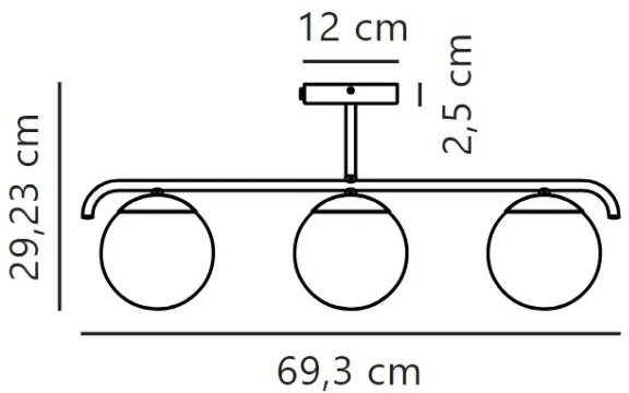 Lustră pe tijă Nordlux GRANT 3xE14/25W/230V auriu