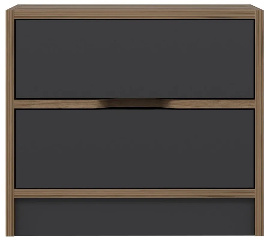 Noptieră Elina Walnut Anthracite
