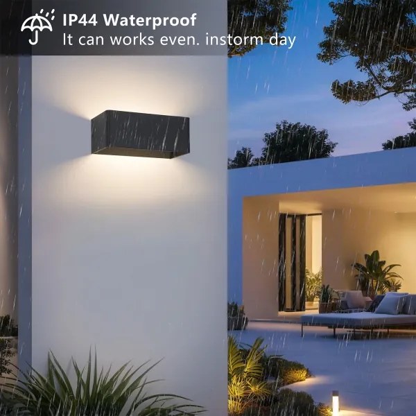 Brilagi - Aplică LED de perete pentru exterior DONNANI LED/7W/230V 20 cm neagră IP44