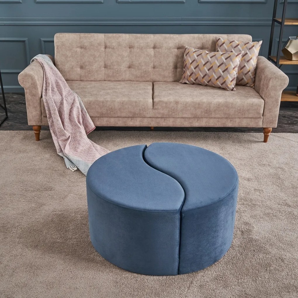 Taburet Alis Puf Blue