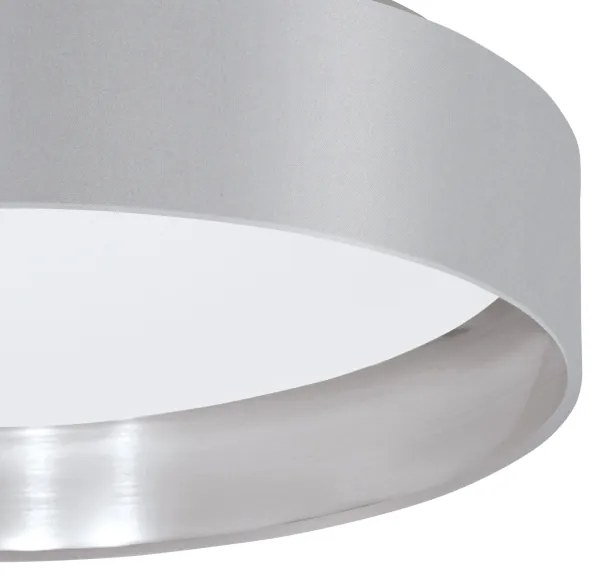 Eglo 31623 - Plafonieră LED MASERLO, 16W, 230V, Ø 40,5 cm, gri/argintiu