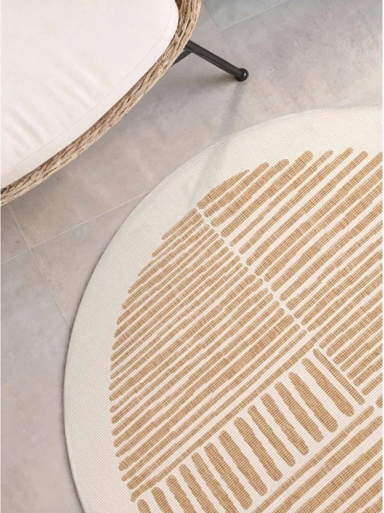 Covor pentru exterior și interior crem/în culoare naturală rotund ø 160 cm Haringey Bounds – Ted Baker