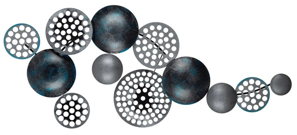 Decoratiune de perete Metal Bronte, Multicolor, 42x8x90 cm