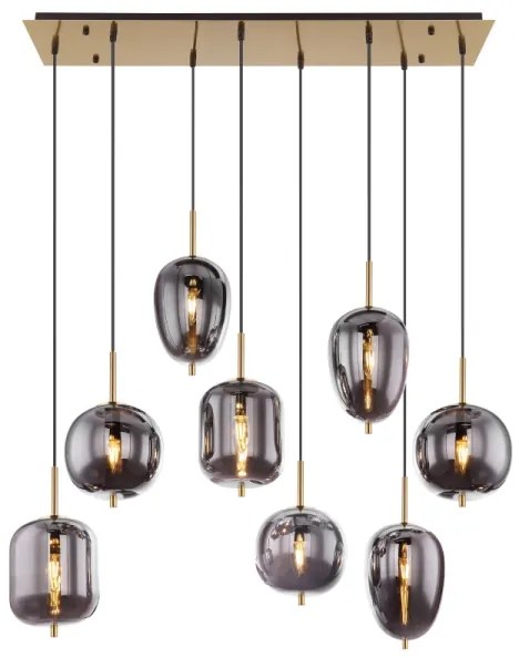 Lustră pe cablu Globo 15345-8MM BLACKY I 8xE14/40W/230V