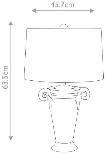Lampă de masă Flambeau FB-GALLIER-TL GALLIER 1xE27/60W/230V