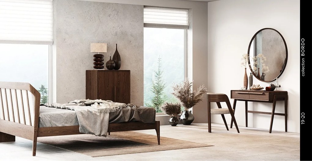 Pat lemn masiv Bordo 140/160/180x200 cm - 140x200