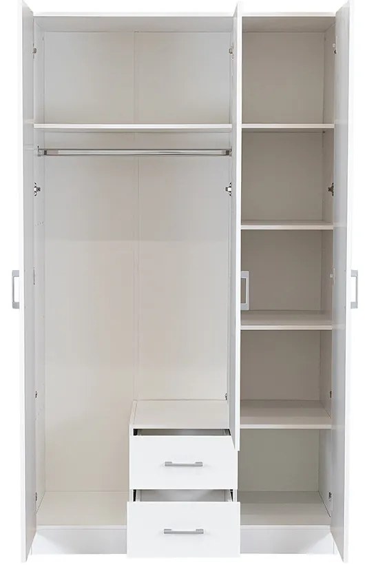 Dulap Miami 120x205 cm alb-alb