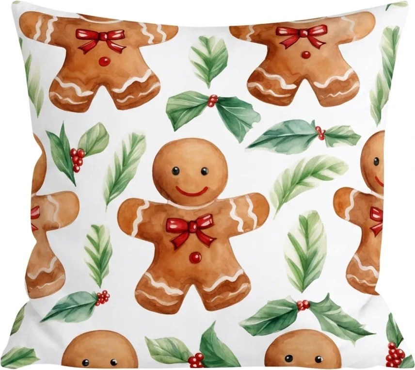 Husa din flanel pentru perna MERRY GINGER 45x45 cm, colorat