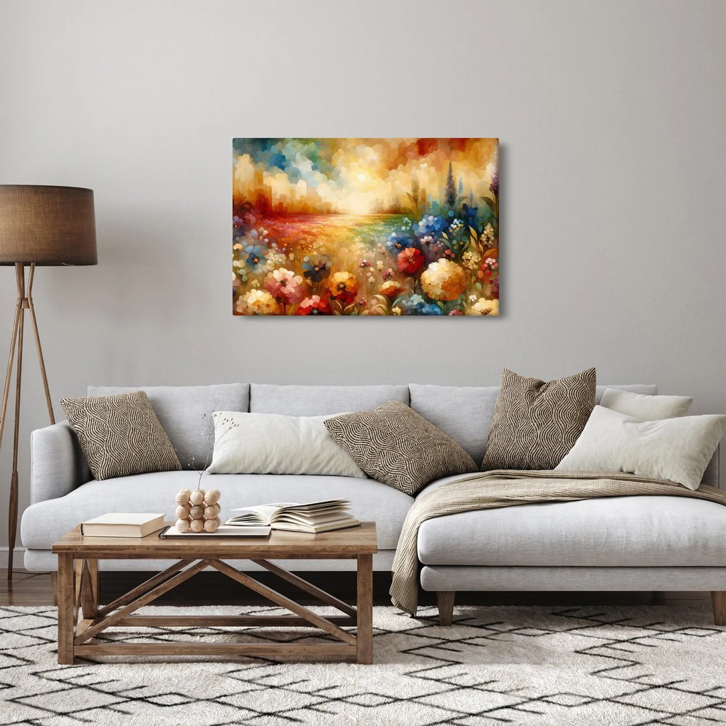 Tablou - Pajiște colorată (90x60 cm)
