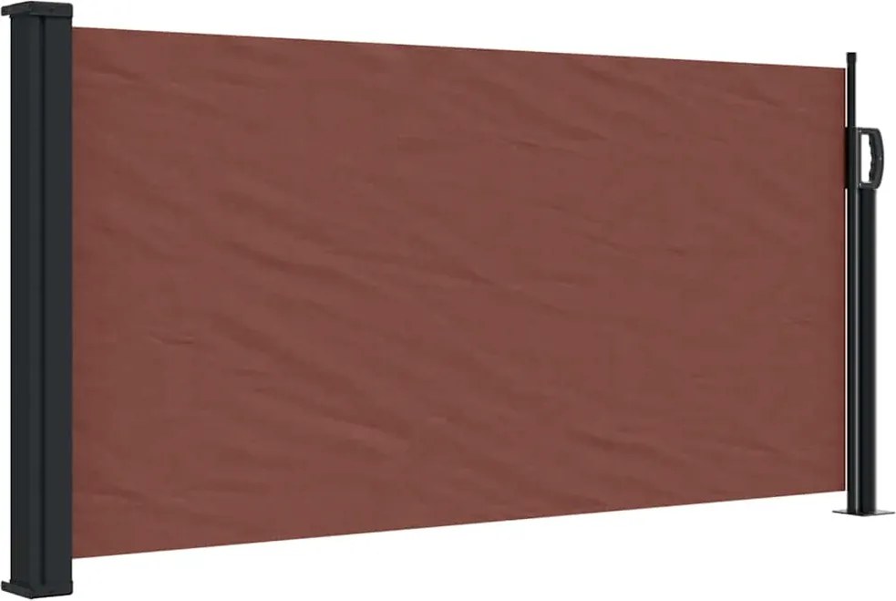 vidaXL Copertina laterală retractabilă, maro, 100x500 cm