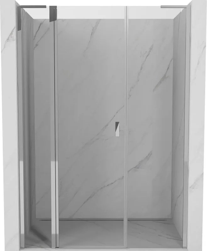 Mexen Mist L ușă de duș pivotantă 140 cm, transparent, crom - 8A4L-140-001-01-00