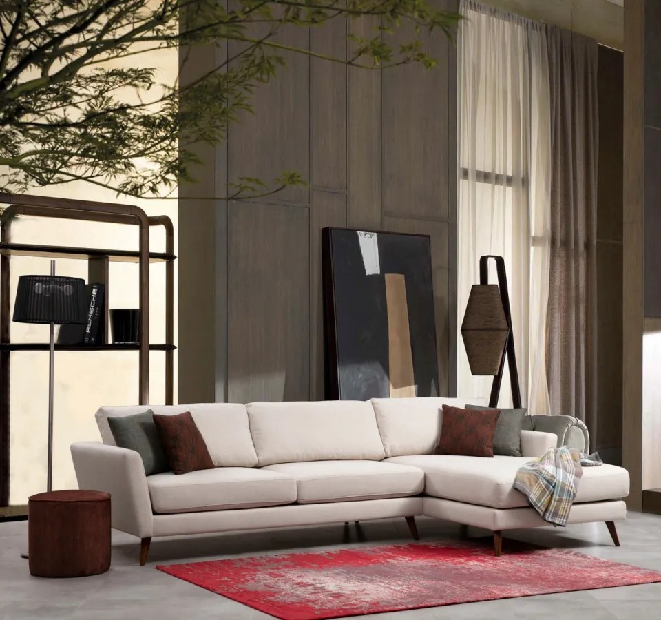 Coltar extensibil Mayorka Corner Large Right ( L3 - Chl ), Bej