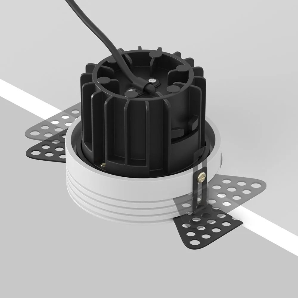 Spot LED incastrabil design tehnic Round D-11,5cm negru