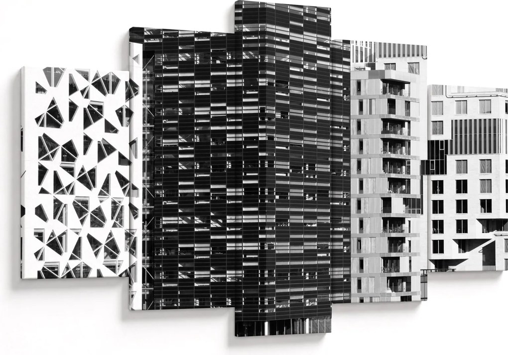 Tablou cu arhitectura alb neagră (150x105 cm)