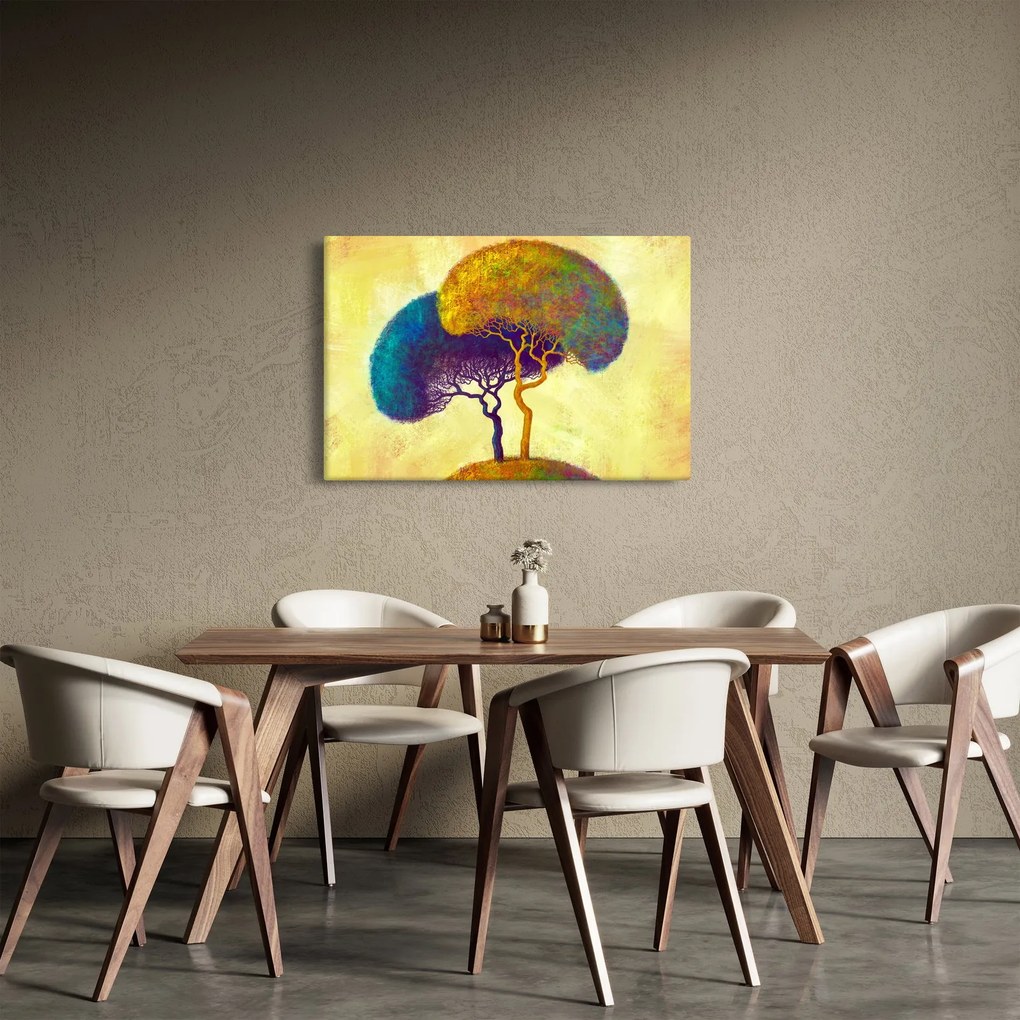 Tablou - Copaci în deal (90x60 cm)
