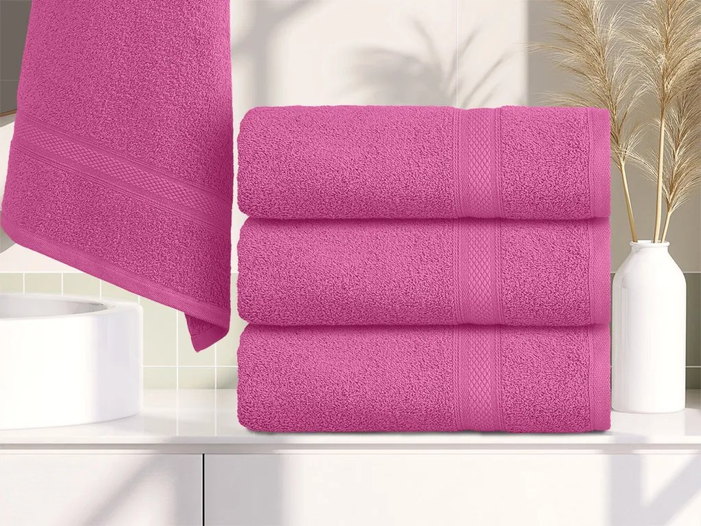 Prosop CLARYSSE ELEGANCE 60x110 cm roz, 100% bumbac