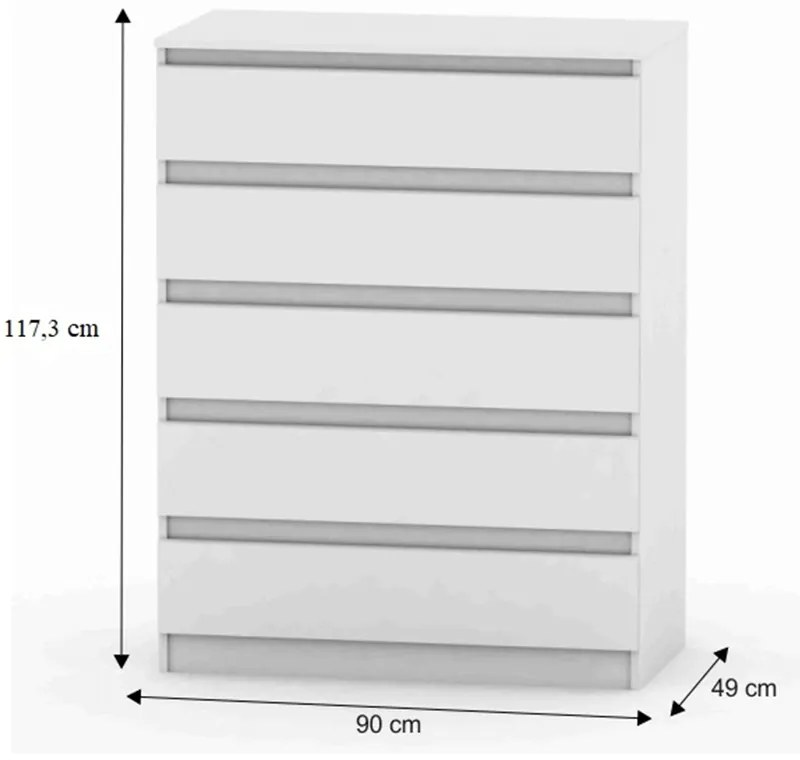 Comodă HANY NEW 005, alb
