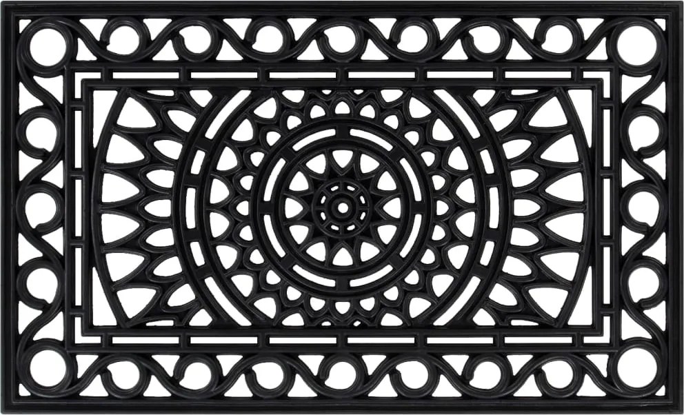 vidaXL Covoraș de ușă dreptunghiular, 45x75 cm, cauciuc