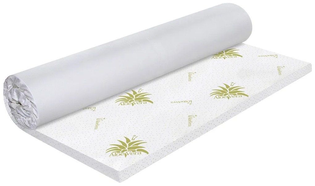 Topper saltea Green Future Aloe Vera Free Air Memory 120x200 cm, H 3 cm