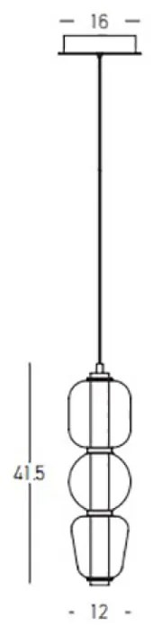 Pendul  23062 Zambelis LED, Auriu, Grecia