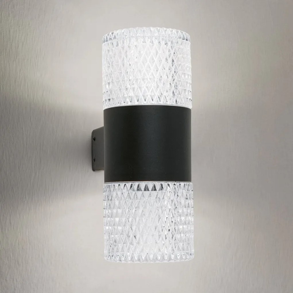 Aplica de exterior moderna IP65 MONDO 2L negru